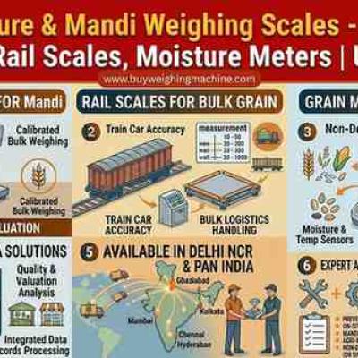 Agriculture & Mandi Weighing Scales: Platform Scales, Rail Scales, Moisture Meters | UP Scales Delhi NCR